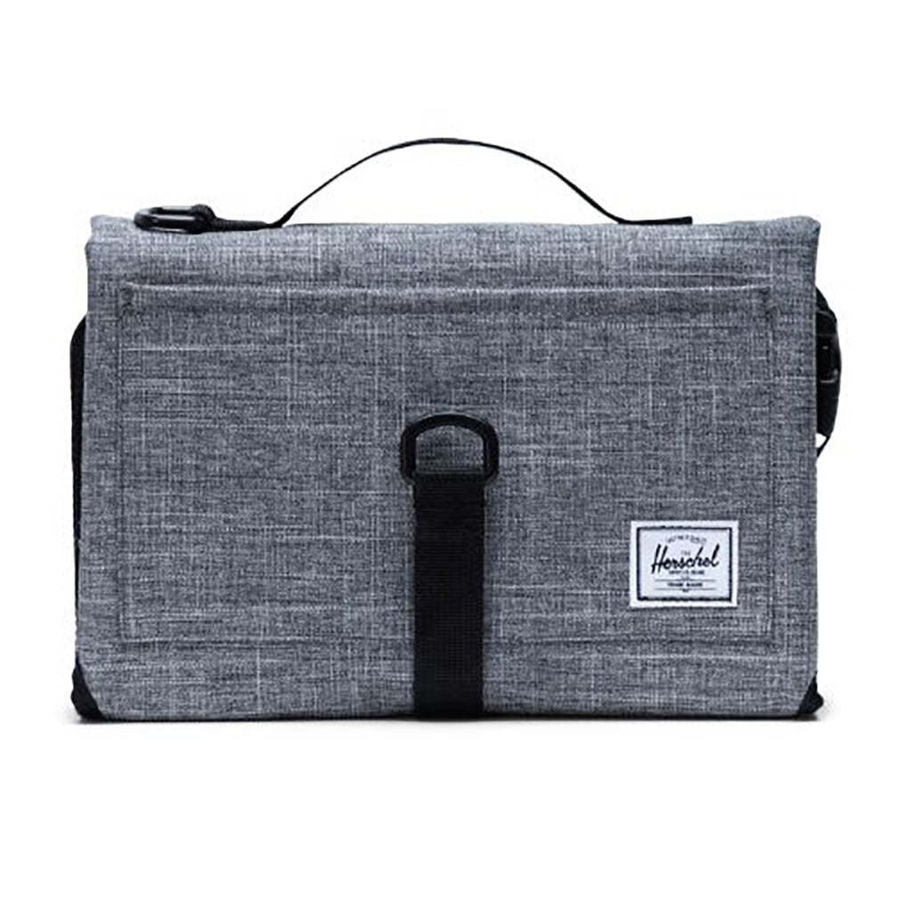 Herschel Compact Multi-Fold Sprout Change Mat Diapering Accessory raven crosshatch heathered grey