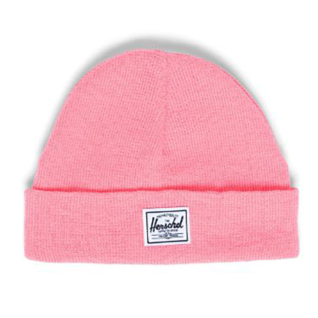 Herschel Cold Weather Flat Knit Toddler Beanie Hat flamingo pink bright