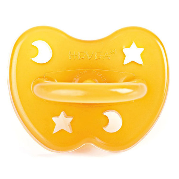 HEVEA  Rubber Baby Pacifier natural stars & moon 