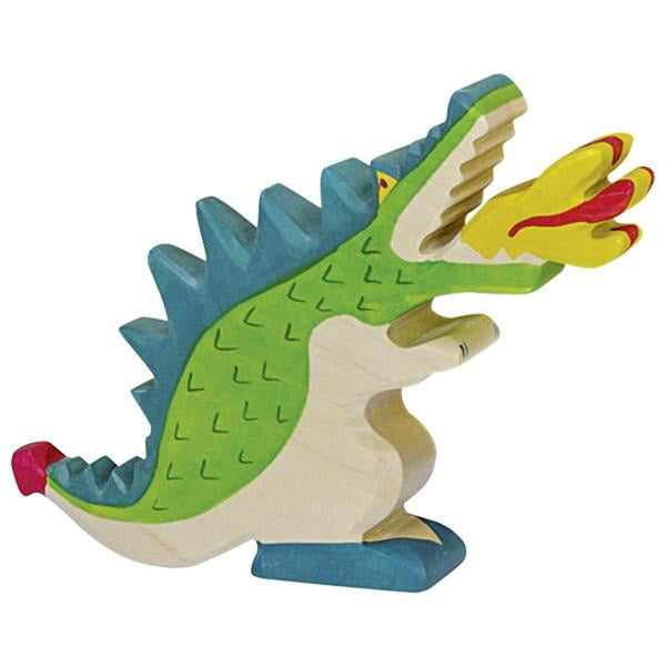 Holztiger Wooden Fairty Tale Creatures & Characters Children's Toy  dragon green blue