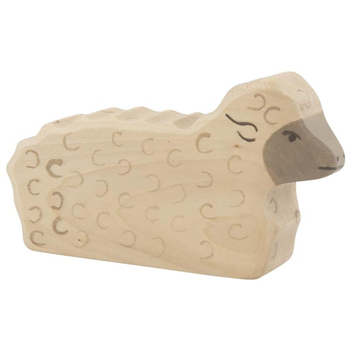 Holztiger farm animal toy laying lamb figurine