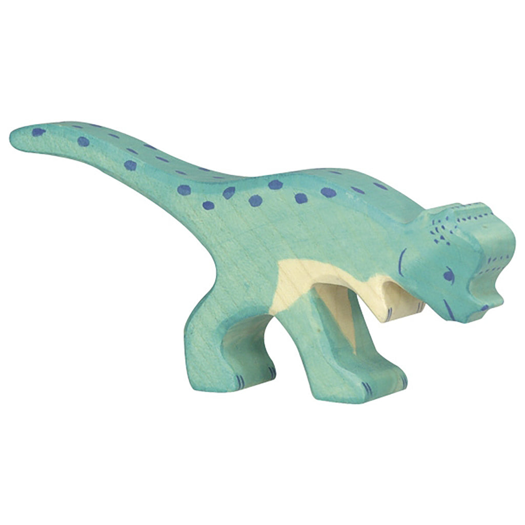 Holztiger Wooden Dinosaurs Children's Toys pachycephalosaurus blue spots 