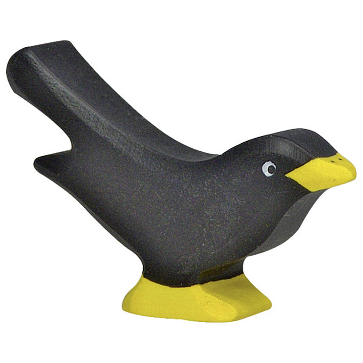 Holztiger Wood Small Animal Figurines Black Bird