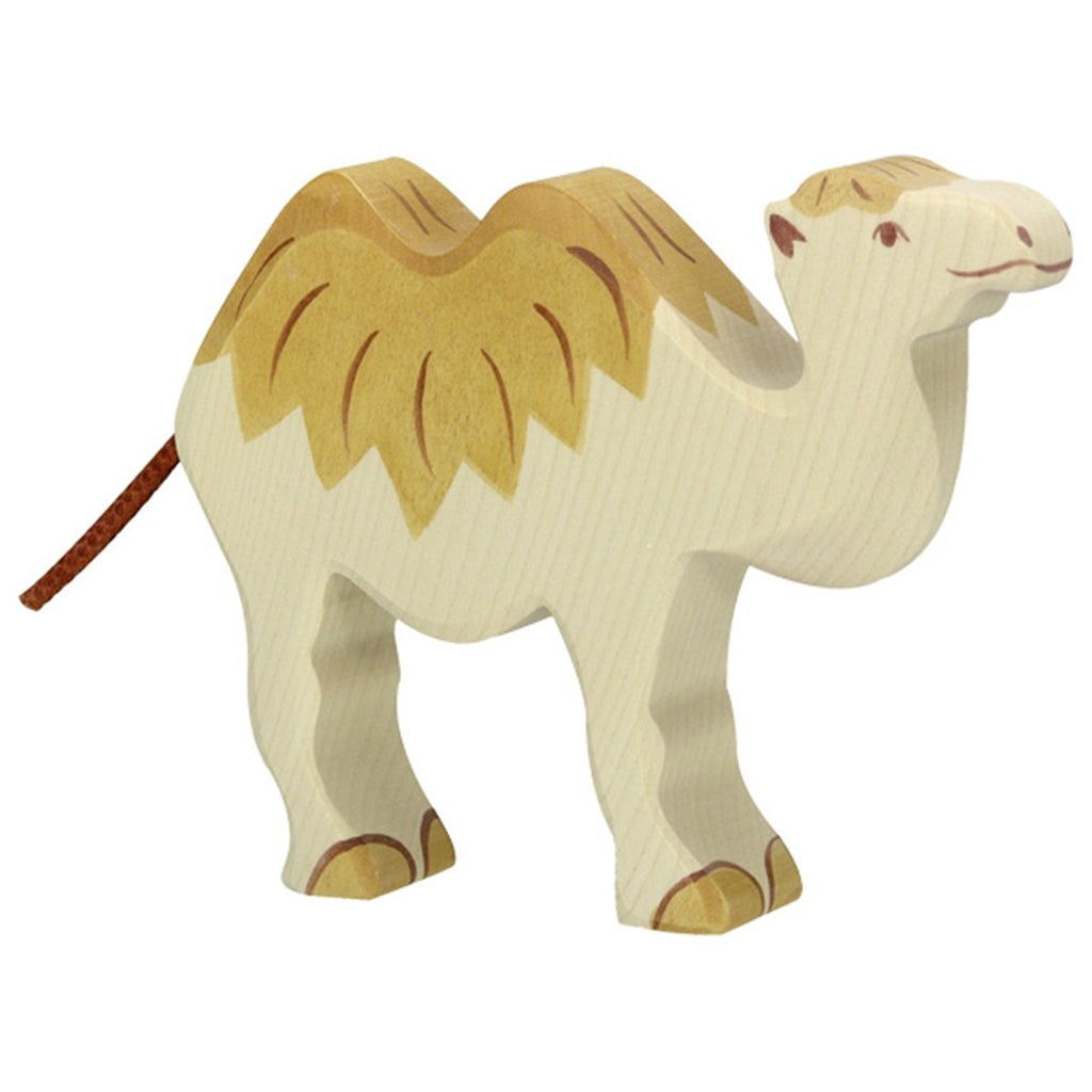 Holztiger Wooden Safari Animals Children's Toys camel sahara beige natural light dark 