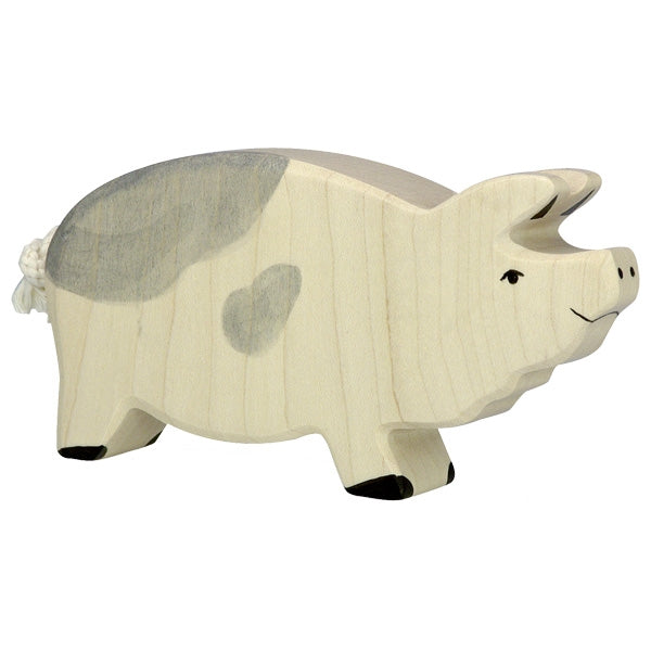 Holztiger carving animals from wood dappled boar