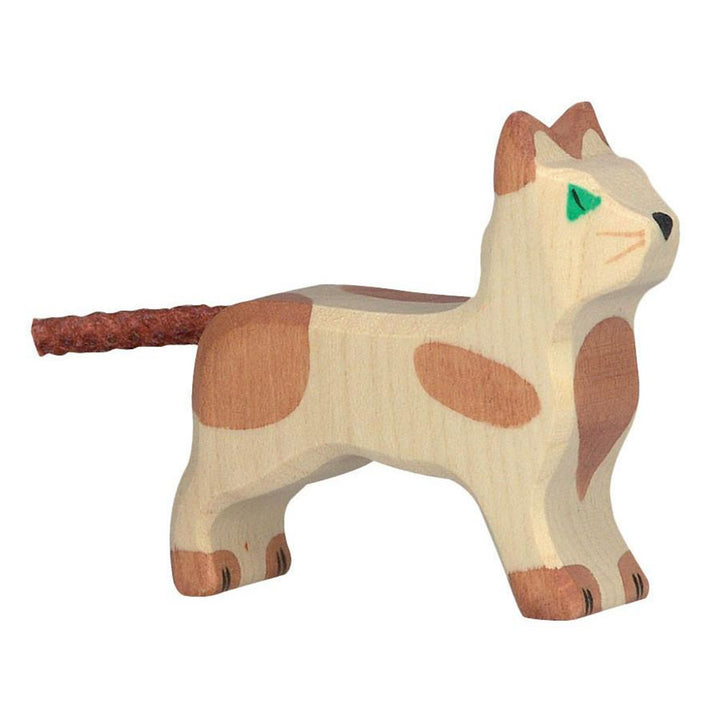 Holztiger animals toys standing cat figurine