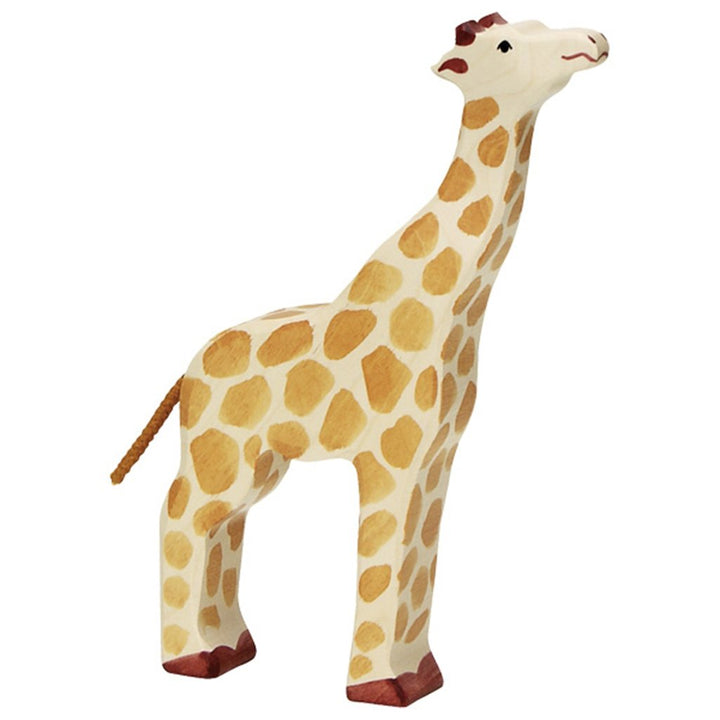Holztiger wooden carved animals giraffe figurine