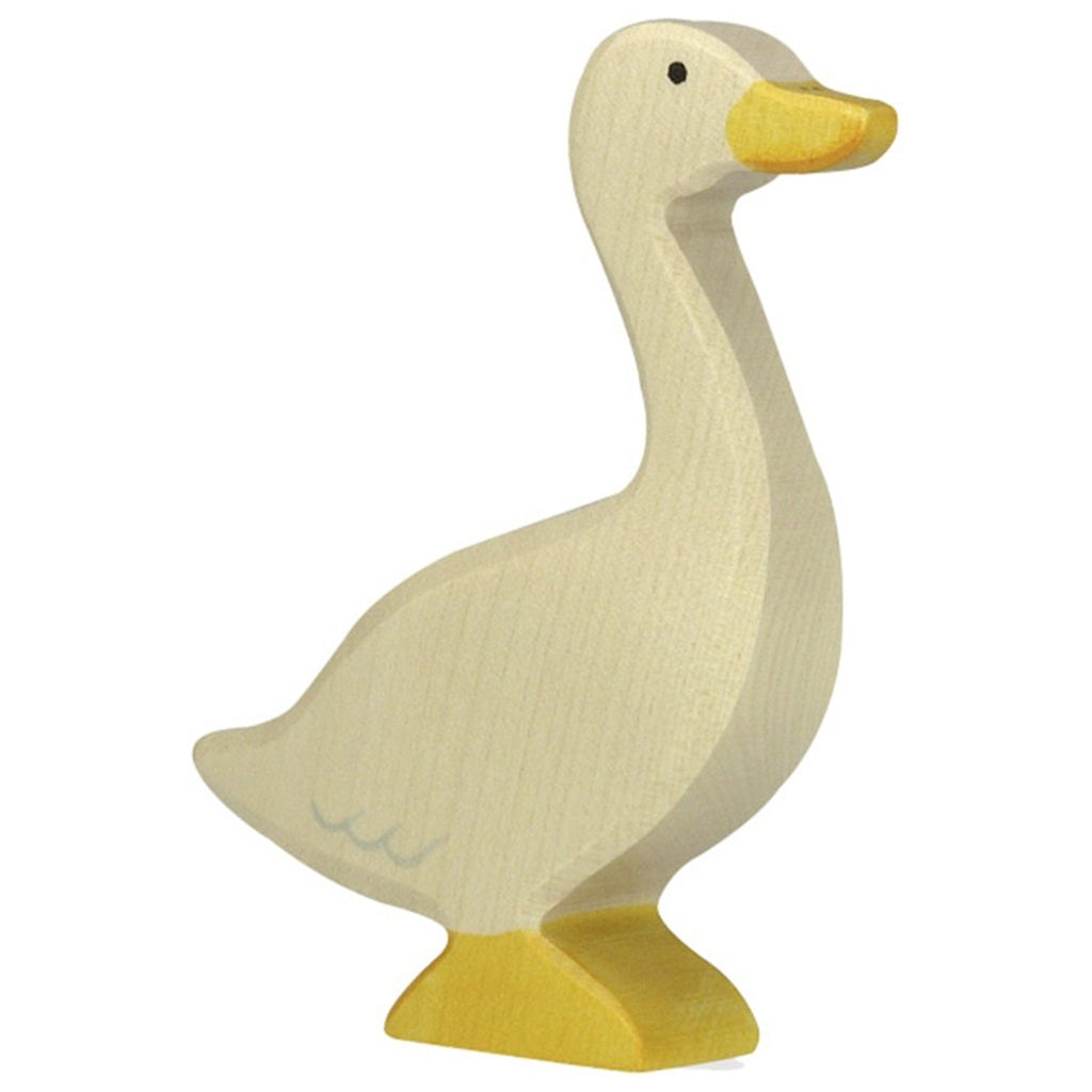 Holztiger Wooden Farm Animals Children's Toys goose standing white 80027