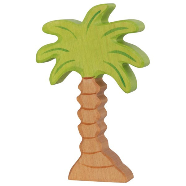 Holztiger Large Palm Tree Wooden Children's Pretend Play Toy  green branches brown trunk 
