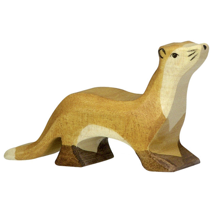 Holztiger Wooden Tiny Animal Figurines Weasel Brown kids toys