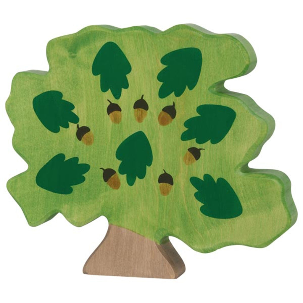 Holztiger Oak Tree Wooden Children's Pretend Play Toy green branches with acorns