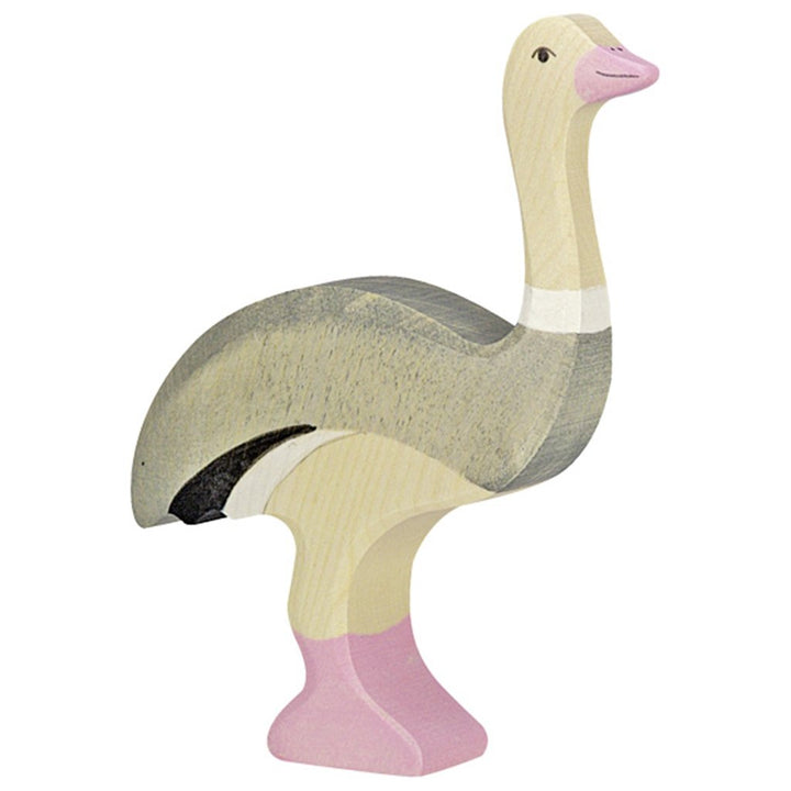 Holztiger zoo animal toys ostrich figurine