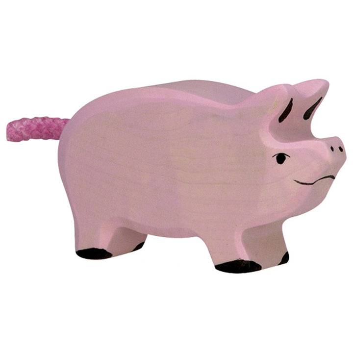 Holztiger animals toy piglet figurine