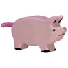 Holztiger Wooden Farm Animals Children's Toys piglet baby pig pink 