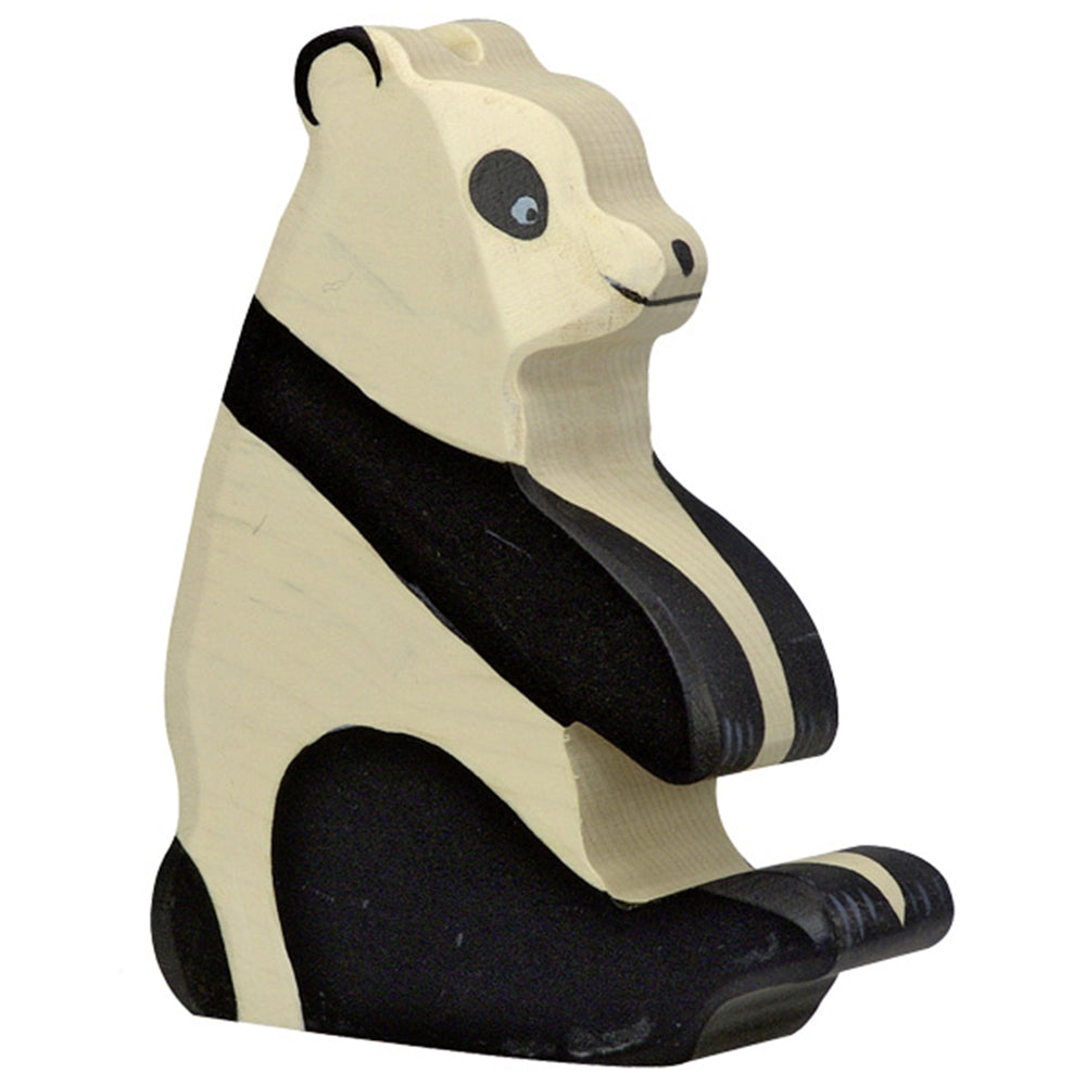 Holztiger Wood Animal Safari Toys sitting panda bear