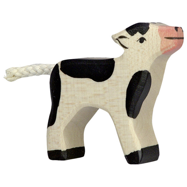 Holztiger wood animal calf figurine