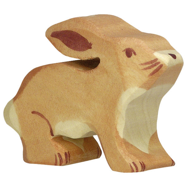 Holztiger Small Hare Wooden Children's Pretend Play Toy  brown cream 