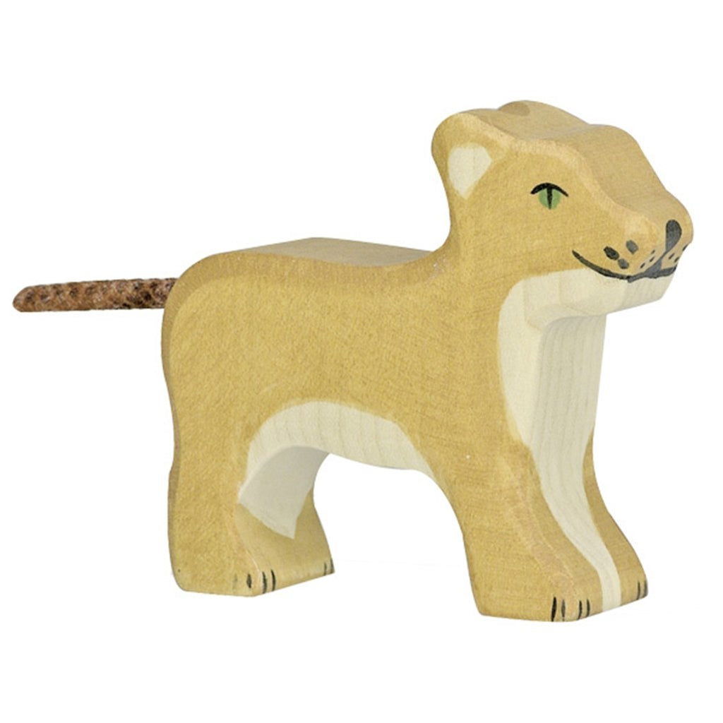 Holztiger Wooden Animals Safari Toys small lion standing