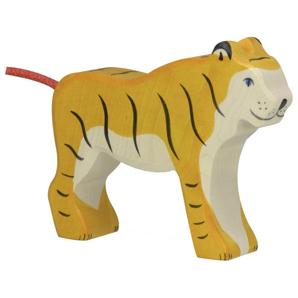 Holztiger Wooden Safari Small Animal Figurines tiger toddler toys