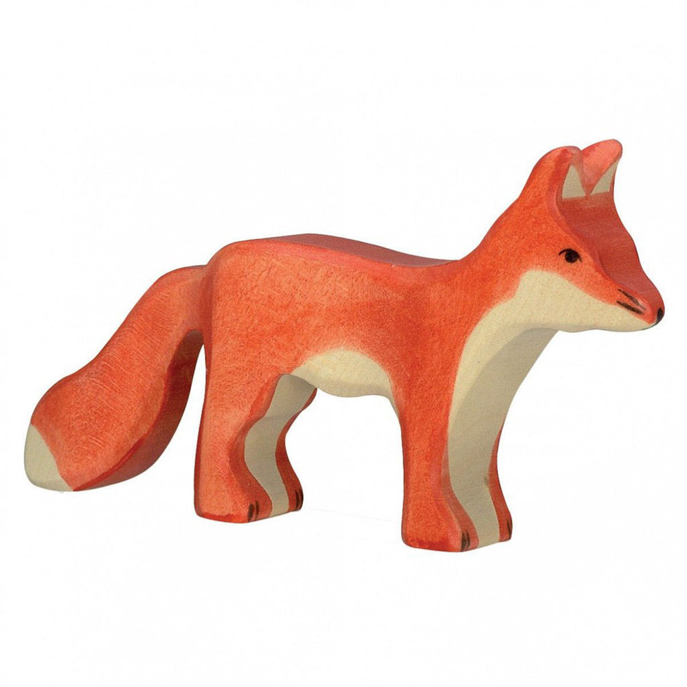 Holztiger Wooden Woodland Animals Children's Toys large light orange standing fox 