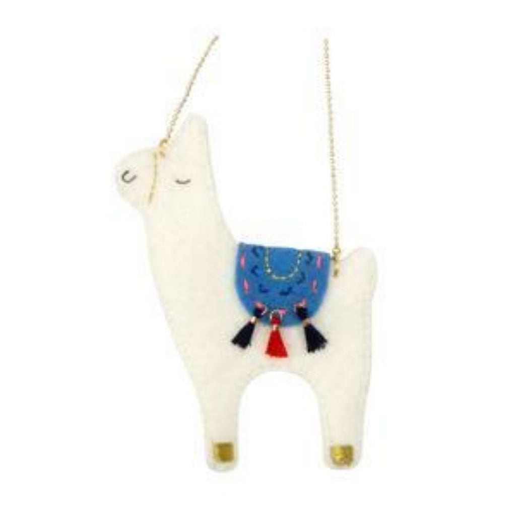 Meri Meri Children's Llama Necklace Jewelry Accessory white and blue