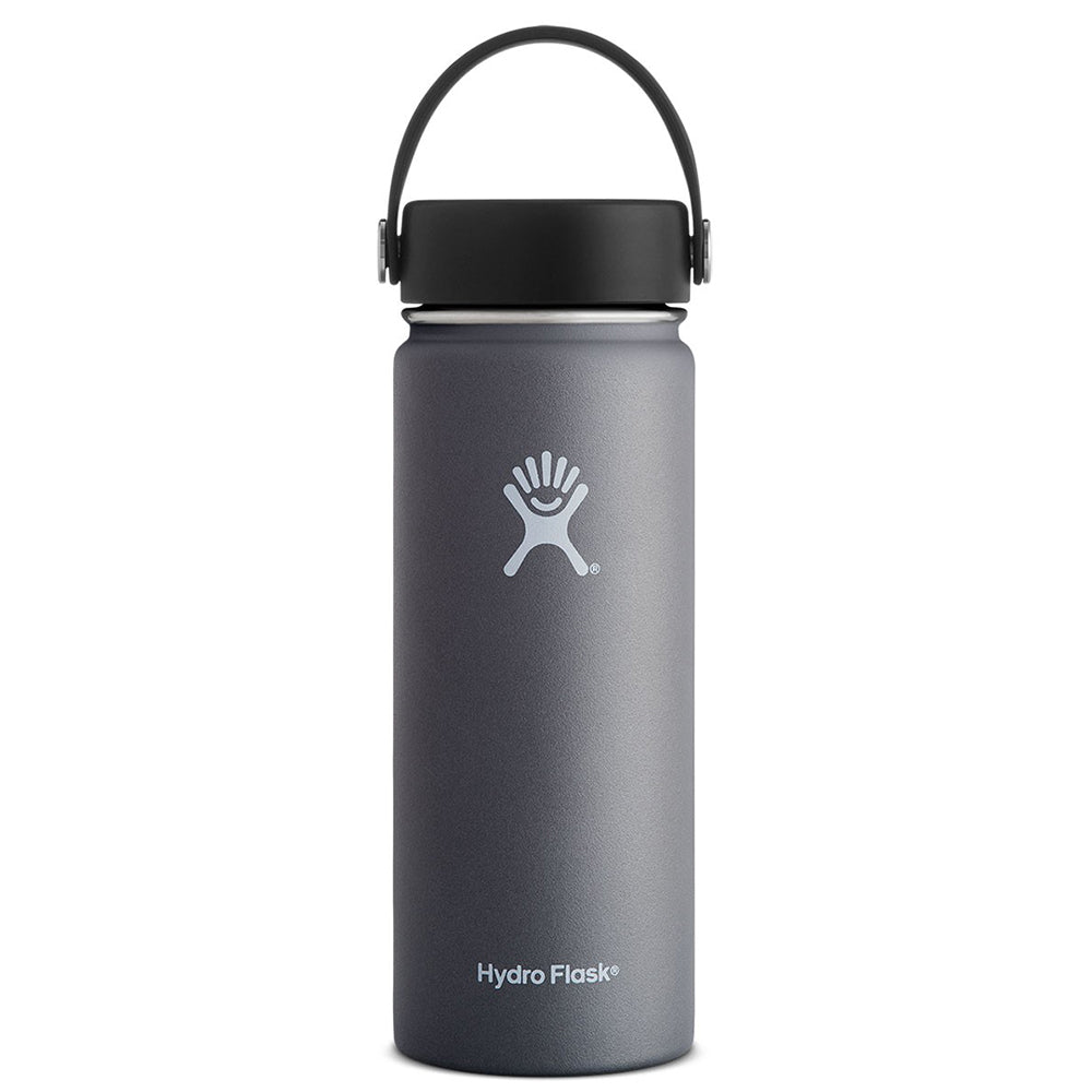 hydroflask insulated water bottle graphite 18oz