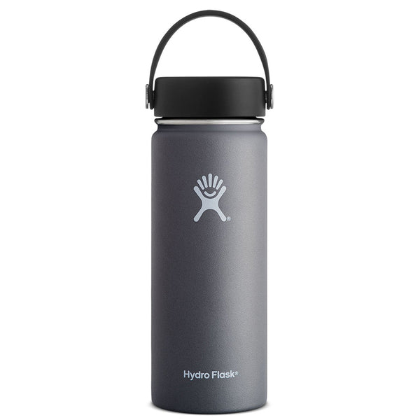 hydroflask insulated water bottle graphite 18oz