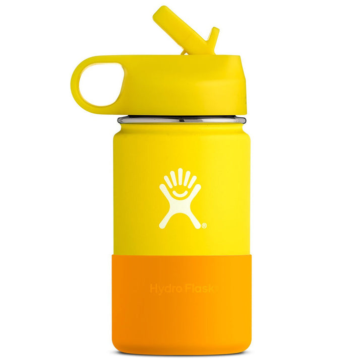 hydrolfask straw lid metal water bottles 12oz lemon