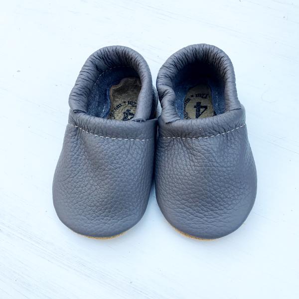 Starry Knight kids shoes Grey Leather Loafers