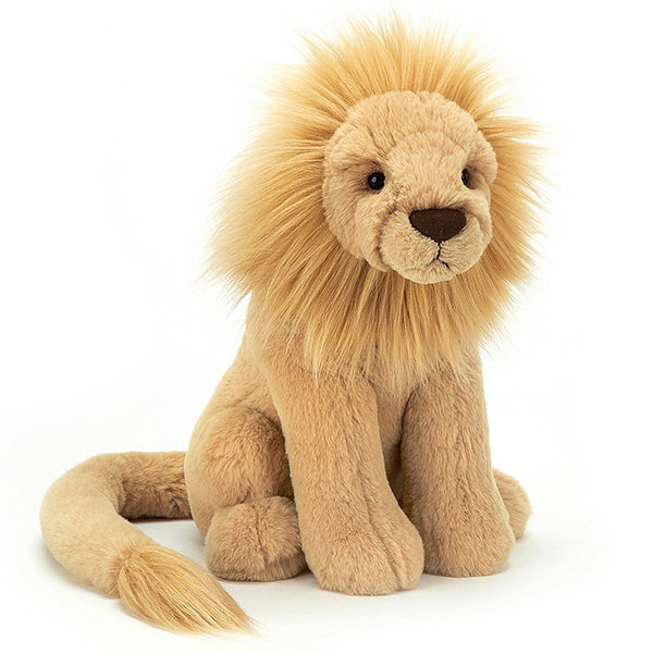Jellycat Small Leonardo Lion Children's Stuffed Animal Toy yellow with fluffy mane