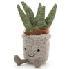 Jellycat Silly Succulents Children's Stuffed Animal & Figure Toys grey pot aloe vera green plant