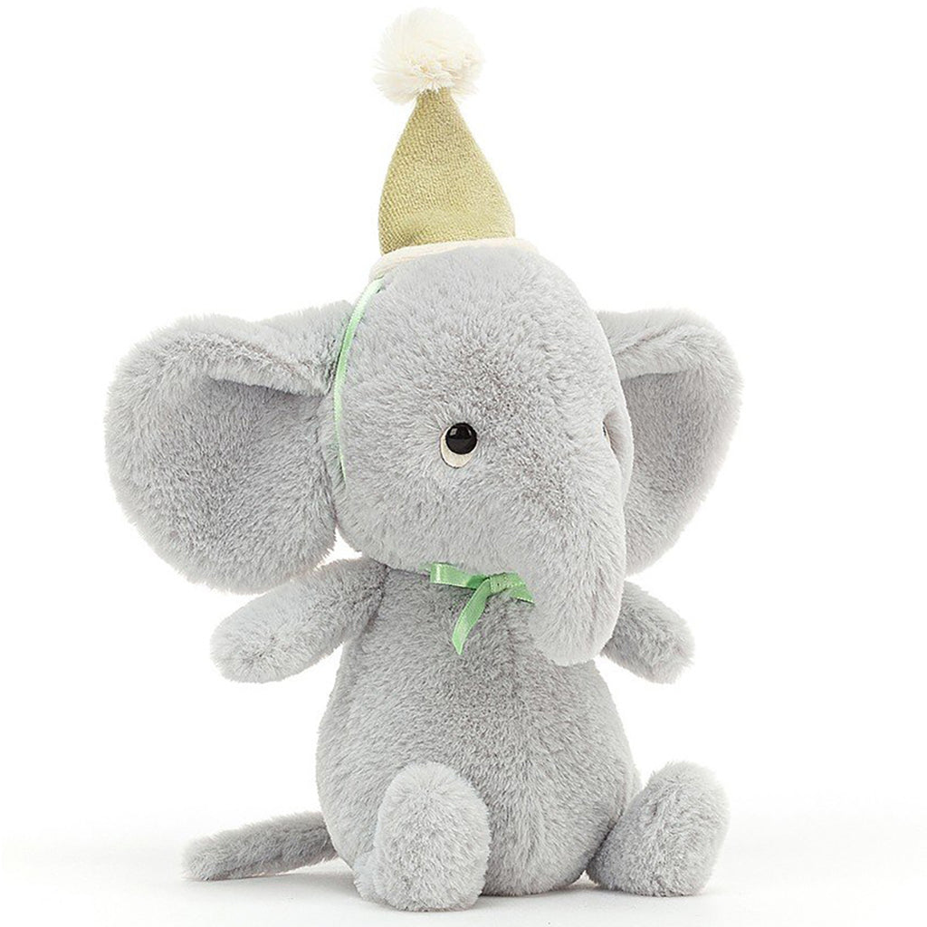Jellycat Jollipop Elephant Children's Stuffed Animal Toy grey green hat