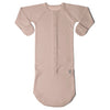 GoumiKids Infant Baby Organic GoumiJamms All-in-One Gown & Sleeper beige rose dusty pink