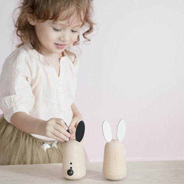 lifestyle_4, Kiko+ Usagi Bunny Chimes Japanese Minimalist Children's Wooden Toy black white