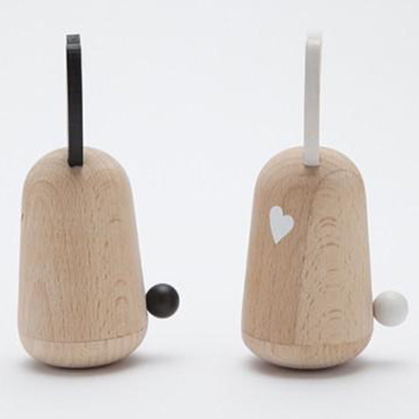 lifestyle_2, Kiko+ Usagi Bunny Chimes Japanese Minimalist Children's Wooden Toy black white