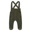 Kidwild Forest Velour Footed Dungarees Children's Organic Clothing green
