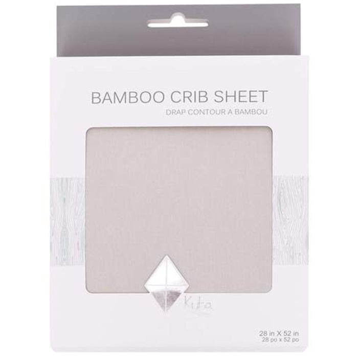 Kyte Baby crib sheet in oat beige