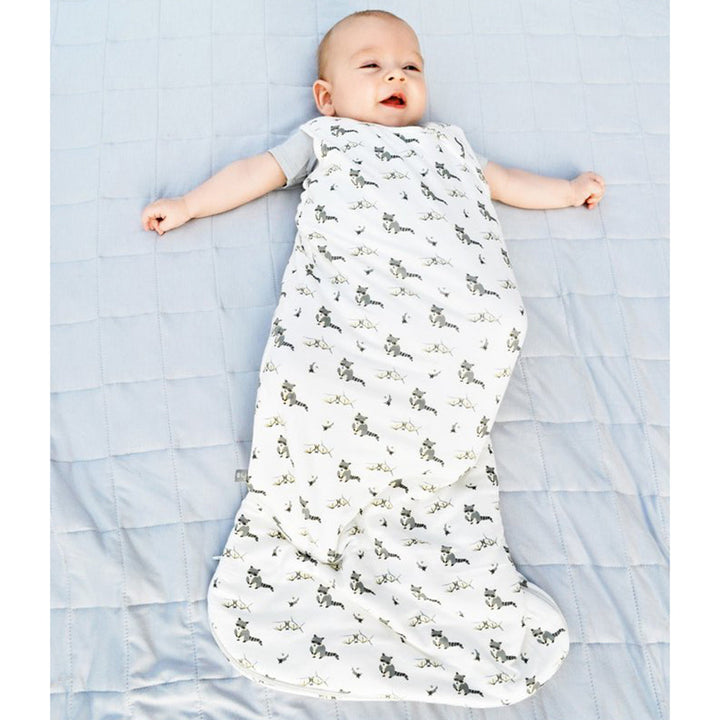 Kyte Baby Sleep Sack Tog 1.0 in Raccoon displayed as a best sleep sack for baby sleep routines