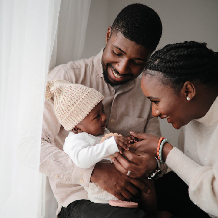 Mushie teething toys for 3-month-olds ergonomic silicone design for soothing relief