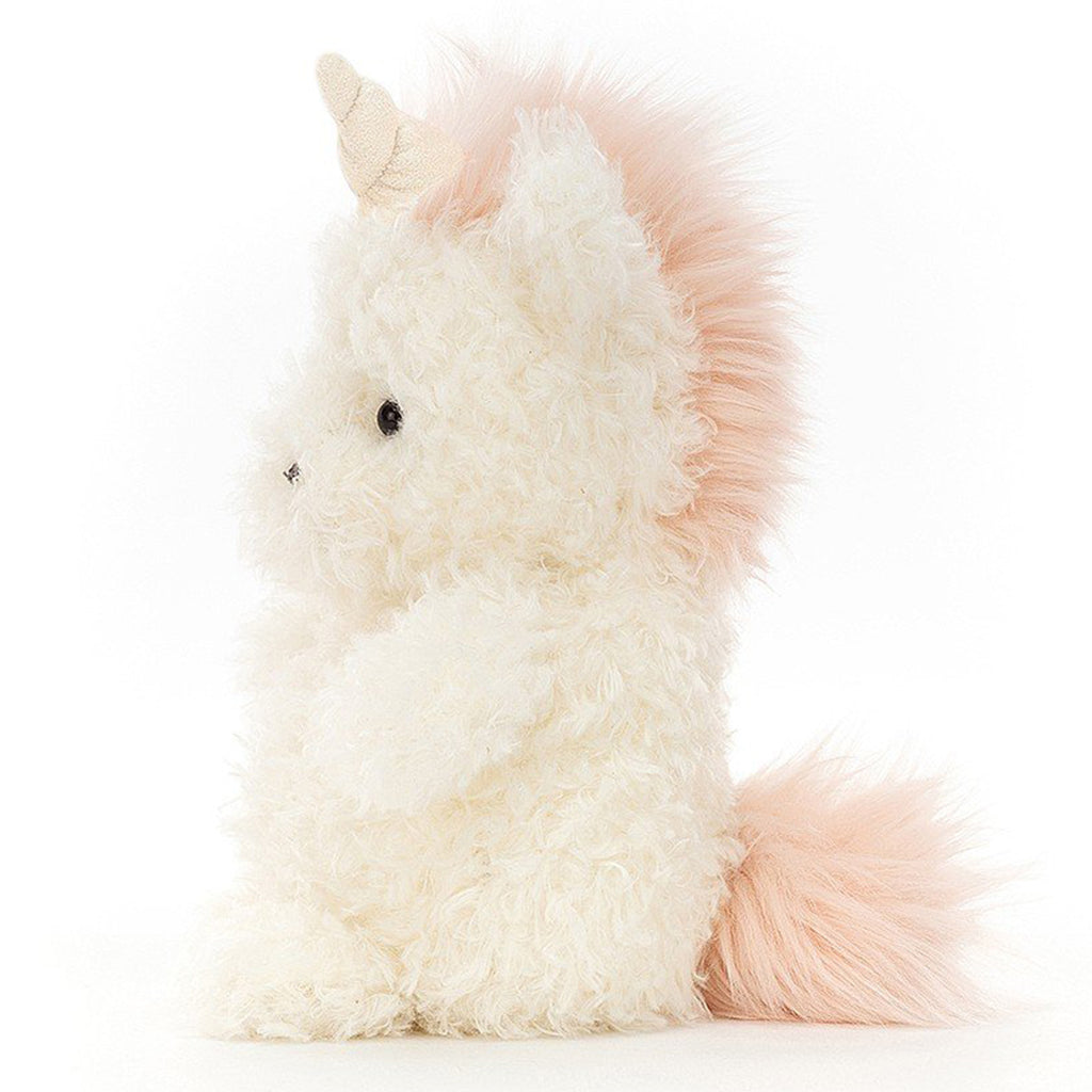 lifestyle_1, Jellycat Unicorn Little Pets Plush Children's Stuffed Animal Toy white fur light pink hair
