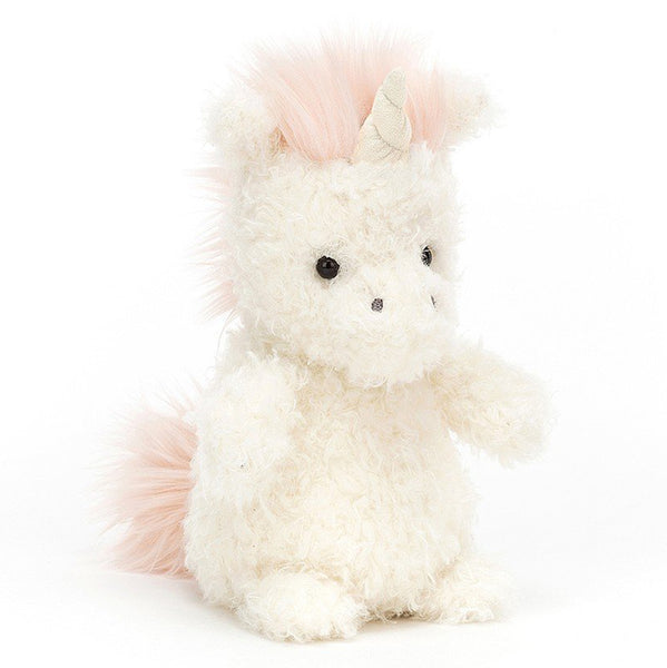 Jellycat Unicorn Little Pets Plush Children's Stuffed Animal Toy white fur light pink hair