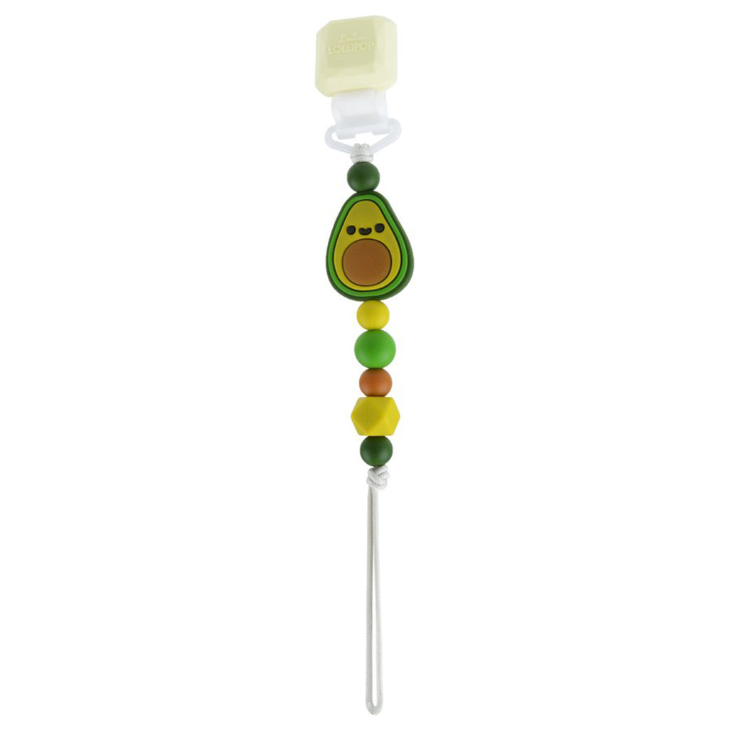 LouLou LOLLIPOP Pacifier Clip avocado green