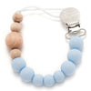 LouLou LOLLIPOP Food Grade Silicone & Beech Wood Baby Pacifier Clip baby blue light pastel