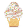 LouLou LOLLIPOP 100% Food Grade Silicone Infant Baby Teether Toy chocolate ice cream cone sprinkles