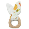 LouLou LOLLIPOP Wooden Ring Bunny Ear Infant Baby Teether Toy tacos food avocado pepper 