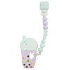 LouLou LOLLIPOP 100% Food Grade Silicone Infant Baby Teether Toy Set bubble tea lilac mint pastel 