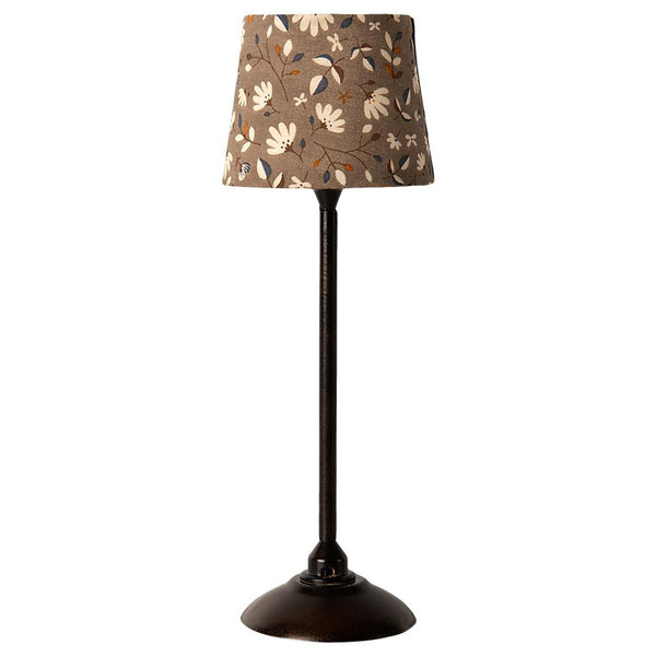 Maileg Mice Floor Lamp floral brown shade