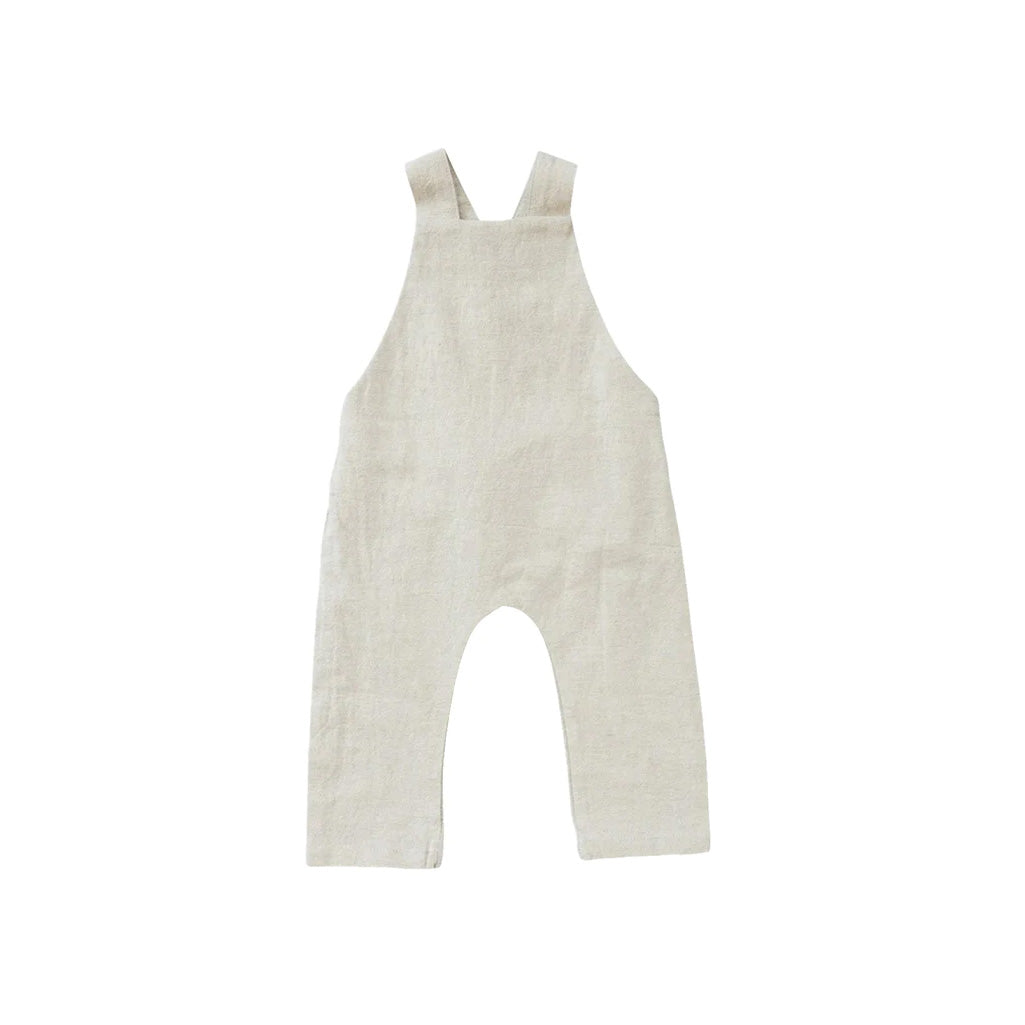 Mebie Baby White Linen Overalls for babies