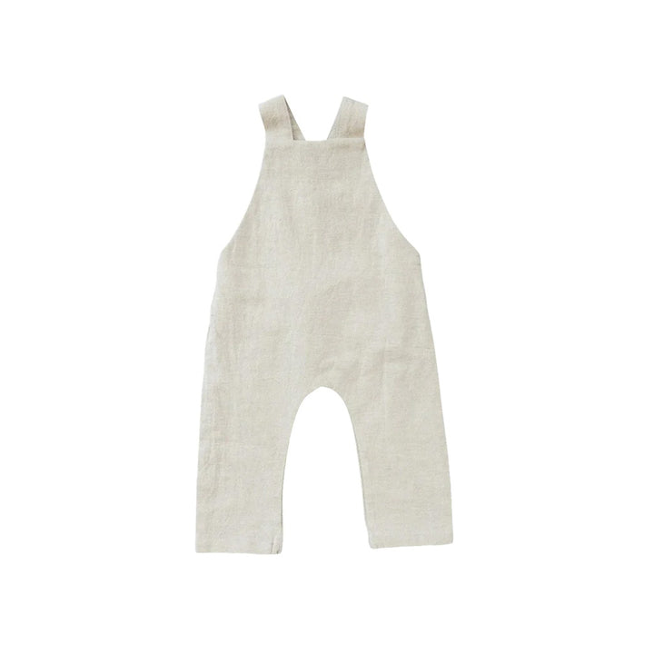 Mebie Baby White Linen Overalls for babies