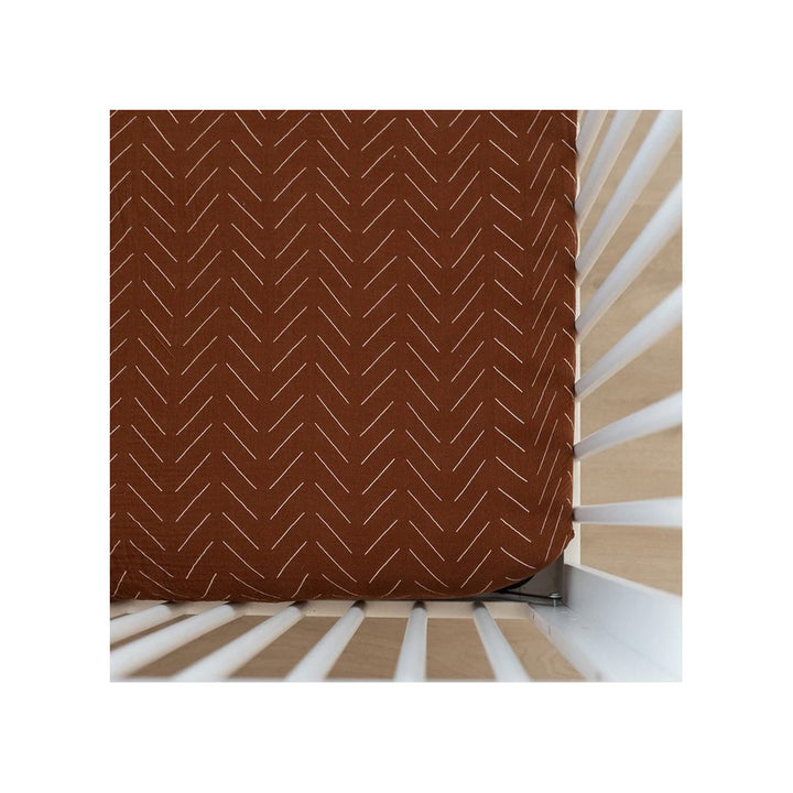 Mebie Baby rustic mud cloth fitted crib sheet for baby crib